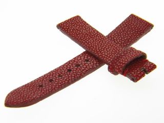  Lacroix 17mm Red Genuine Stingray Leather Watch Band Strap