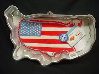  MAP cake pan UNITED STATES OF AMERICA metal mold INSERT flag Election