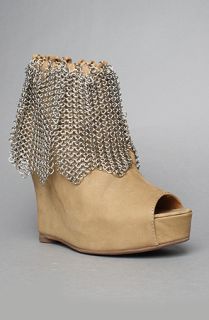 Jeffrey Campbell The Tick Chain Shoe in Natural Nubuck