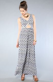 Finders Keepers The Let Love Down Maxi Dress in Blurred Lines