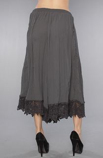 Free People The Sheer Crinkle Gaucho in Washed Black