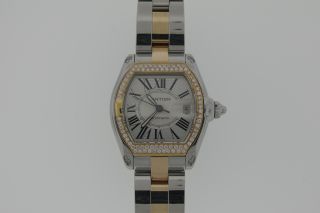  Cartier Roadster Automatic Watch w Diamond Bezel VS1 F Color