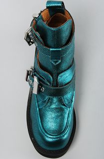 Jeffrey Campbell The Coltrane Boot in Teal MetallicExclusive