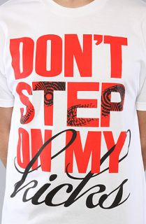 Sneaktip The Dont Step On My Kicks Tee in White Red