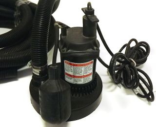 Flotec 1/4 HP Submersible Sump Pump 2880 GPH / Float Switch Water Hose