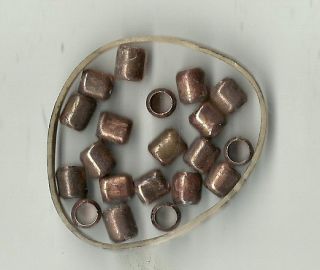 metal detector find, pre 1900 HBC copper beads, Saskatchewan River