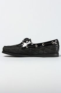 Sebago The Coast Two Eye Shoe in Quilted Black