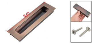  Mounting 5 6 Length Rectangular Flush Pull Handle Copper Tone