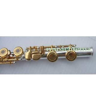 16 Holes Flute C Key Silvered Body Gilded Parts E Key