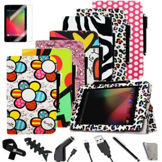  Leather Stand Folio Case Cover for Kindle Fire Stylus Flm Multi Color