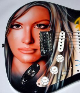 Faith Hill Autographed Signed Custom Airbrush Guitar PSA DNA UACC RD