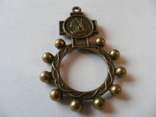 Catholic Metal Religious Finger Rosary Bead Ring for Prayers