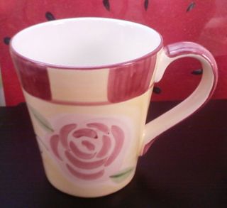 Rose Flower Soup Coffee Tea Cup Mug gift Woman Wife Mom GF Cranberry
