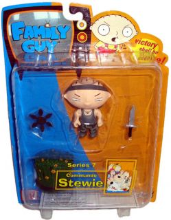Family Guy Commando Stewie Figure Series 7 Mezco RARE Toy 6 Scale