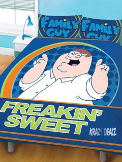 Official Family Guy Freakin Sweet Double Duvet Cover Bed Set Peter