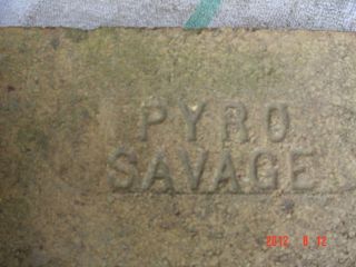 Vintage Savage Fire Brick Paver Antique 1930 1940 1950