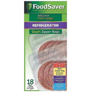 FoodSaver FSFRBZ0216 Freshsaver 1 Quart Zipper Bags 18