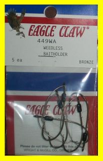 EAGLE CLAW Weedless Fishing Hooks 50 Pack #4 SZ #449WA