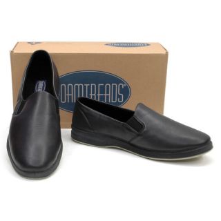 New Foamtreads Doral Black Comfort Leather Slip on Slippers Shoes Men