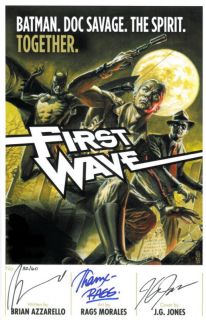 First Wave Doc Savage Lithograph Signed by 3 Creators