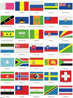 Flags of The World Coll LD Machine Embroidery Designs