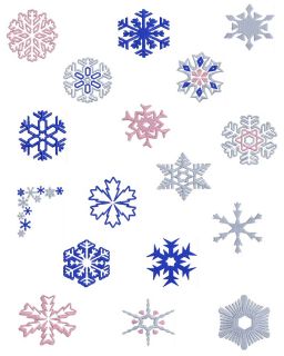 Snowflakes 3 Machine Embroidery Designs Sets Brother Husqvarna Formats