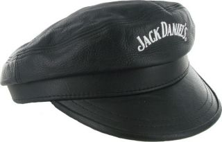  Jack Daniels Leather Biker Cap