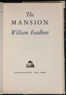 Faulkners Snopes Trilogy Hamlet Town Mansion Ct First Editions in DJs