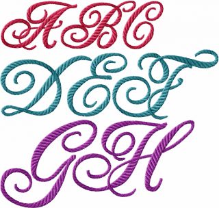 Monogram 2 Font Machine Embroidery Designs 4x4 Hoop