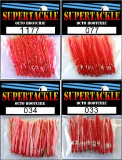 1½ x 40 SUPERTACKLE Kokanee Trout Fishing Lures Skirts Plankton Red