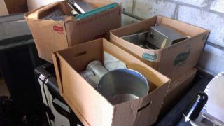 Large Lot of Food Service / Kitchen Equipment Carts, Pans Bowls