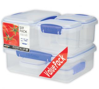 Klip It 6 Pack Food Storage Containers Value Pack Kitchen Storage by