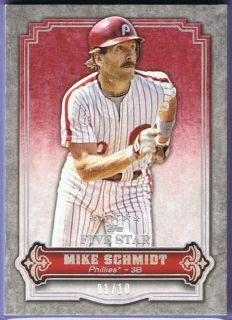 2012 Topps Five Star Mike Schmidt Rainbow Base Card 01 10 Phillies 1 1