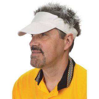 Flair Hair — White Visor Grey Hair New Golf Hat