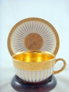 Vintage Porcelain Thomas Bavaria Raised Gold Gilt Demitasse Tea Cup