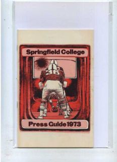 1973 Springfield College Football Media Guide MBX27