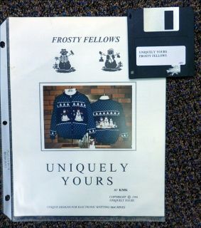 Frosty Fellows Disk & Book Uniquely Yours Machine Knitting Sweater
