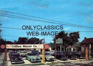 1953 Collins Oldsmobile Motor Co Auto Dealer Used Cars Car Lot Photo