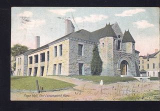 Fort Leavenworth Kansas Pope Hall U s Amy Base RPO Cancel Vintage