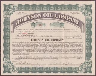1921 Fort Worth Texas Johnson Oil Company