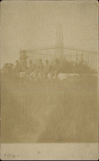Fort Riley KS Ogden Monument & Soldiers c1910 Real Photo Postcard