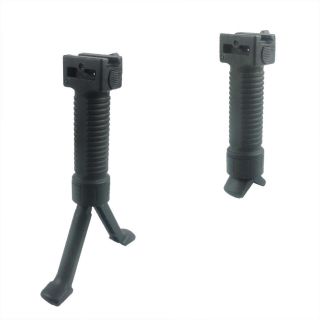  HAND GRIP & BIPOD SYSTEM for WEAVER Rail Vertical Fore Grip w/ Bipod
