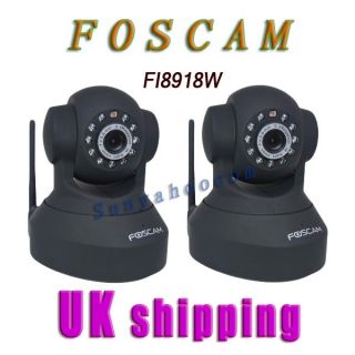 2X Foscam Camera Pan Tilt Webcam WiFi Wireless IP 1211