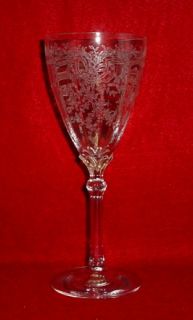 FOSTORIA crystal JUNE Clear# 5098 pattern Water Goblet 8 1/4