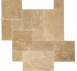  Pattern Chiseled Walnut Versailles Travertine Stone Tile Flooring