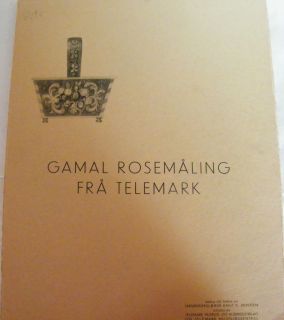 1938 VTG Gamal Rosemaling Fra Telemark Norwegian 6 Prints in Folder