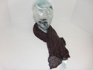 Joolay Brown Beaded and 1 V Fraas Multi Floral Womens Scarves One