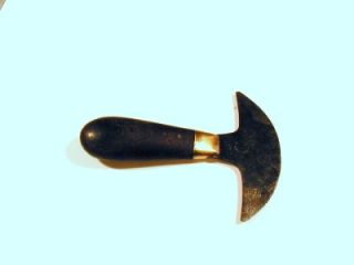 Vintage C s Osborne Leather Knife 4 1 4  Solid Rosewood Handle Brass