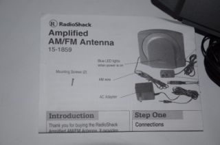 Radio Shack Indoor FM Am Amplified Antenna Boost Signal