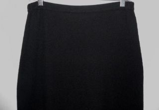 Womens FORTE 100% Cashmere Sweater Top Skirt Outfit Set Suit Black M/L